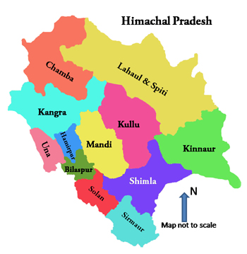 Himachal Pradesh map