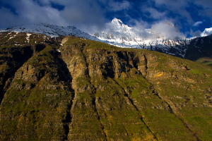 valley with ice covered peak