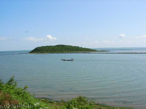 View of Chilika Lake from Train