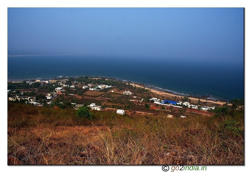 Sea view from Thotlakonda hill top near Visakhapatnam in Andhrapradesh