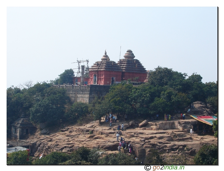 View of Khandagiri Jain temple from Udayagiri