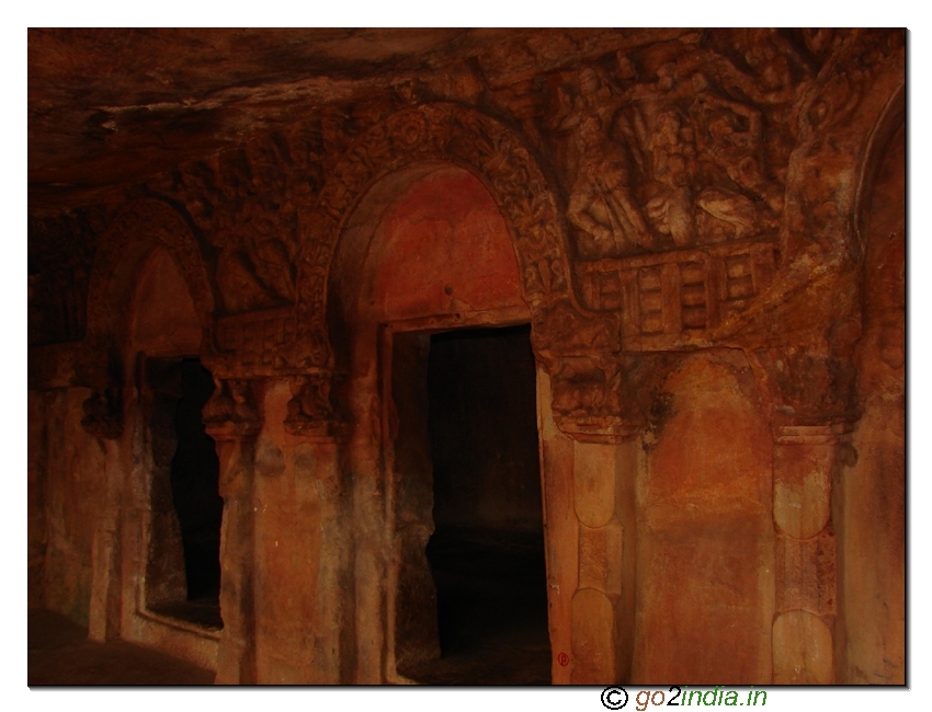 Entrance of Small caves at Khandagiri