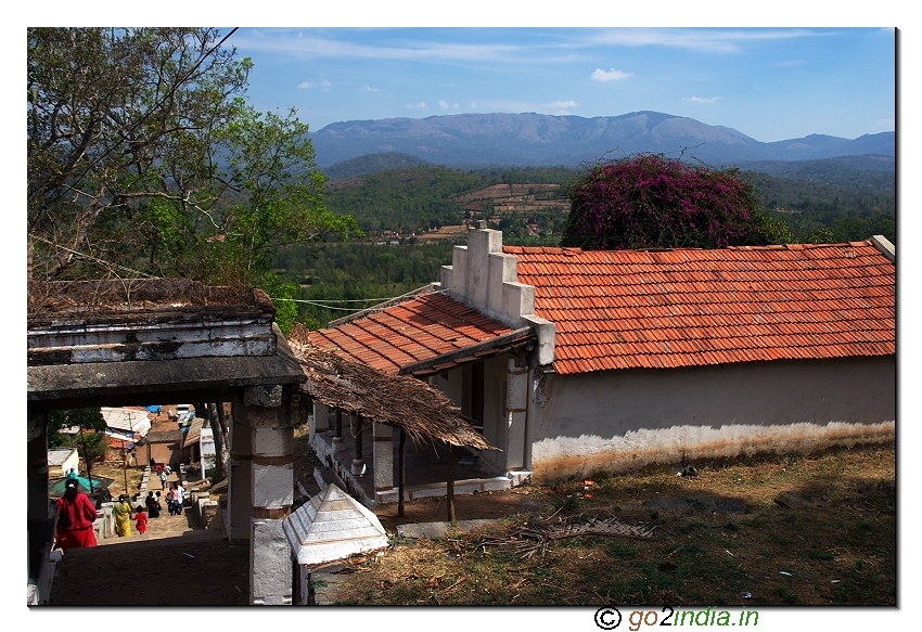 Biligiri Ranganatha temple steps view in BR hills of Chamarajnagar