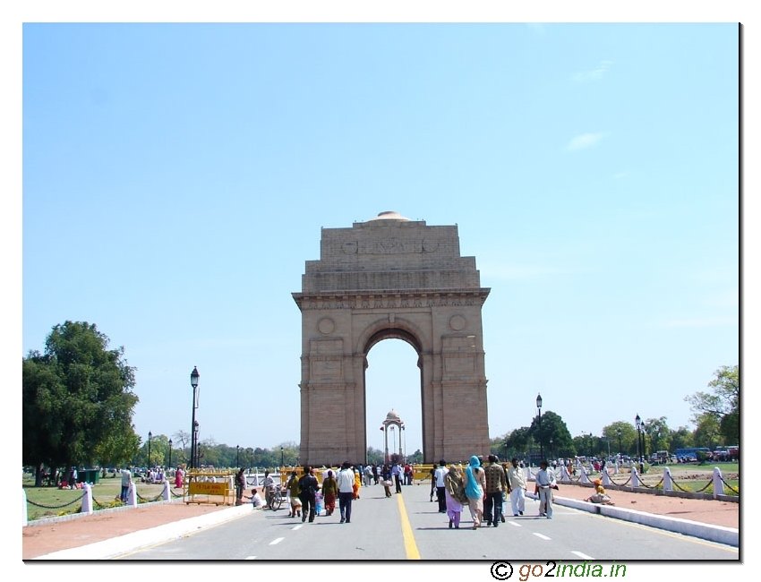 India Gate from a distance