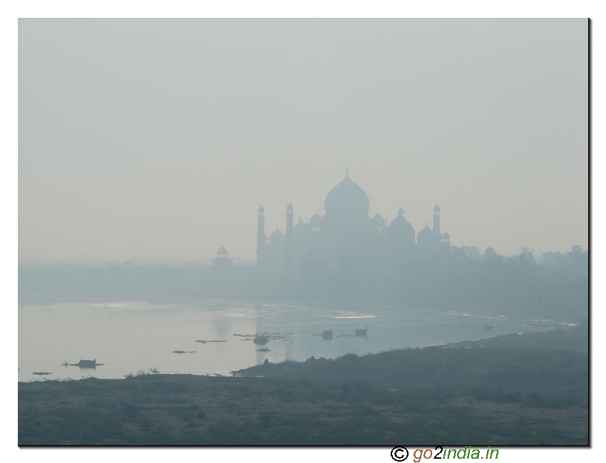 View of Taj Mahal from Agra Fort