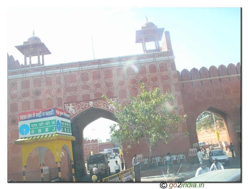 Gate to old Jaipur pink city