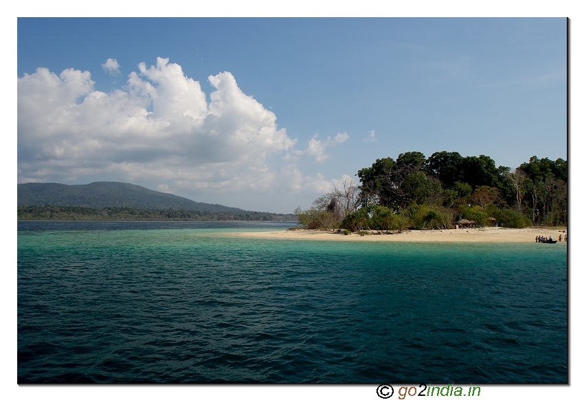 Partial view of Jolly buoy island in Andaman