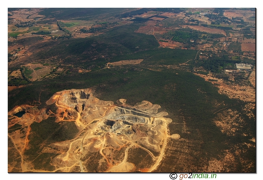 Aerial view near Mamallapuram in Tamilnadu state India