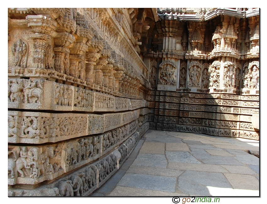 Exquisitely carved - Chennakesava temple at Somnathpur
