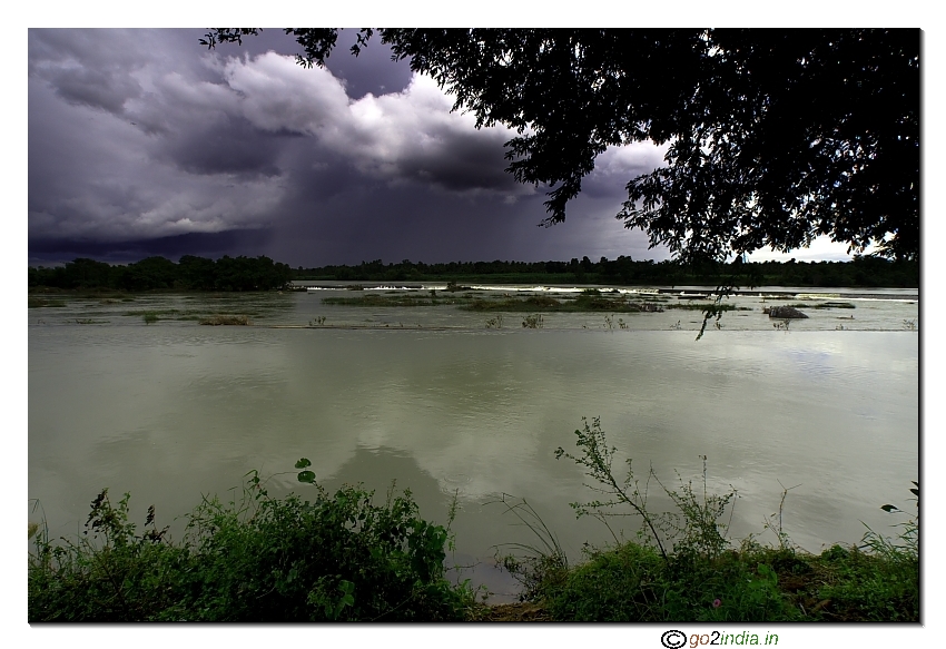 Kaveri river at Mahadevapura in Mandya district of Karnataka - India