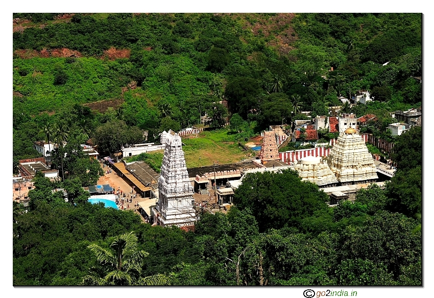 Simhachalam temple proper from hill top