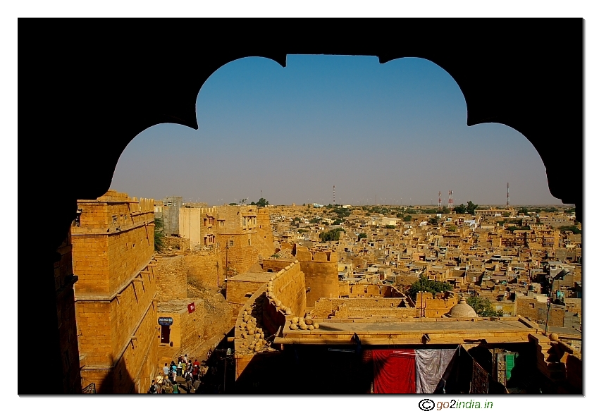 View of Jaisalmer town from the fort