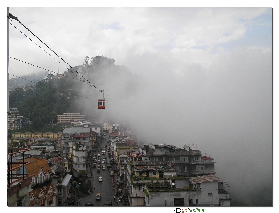 Cable car and rope way at Gangtok