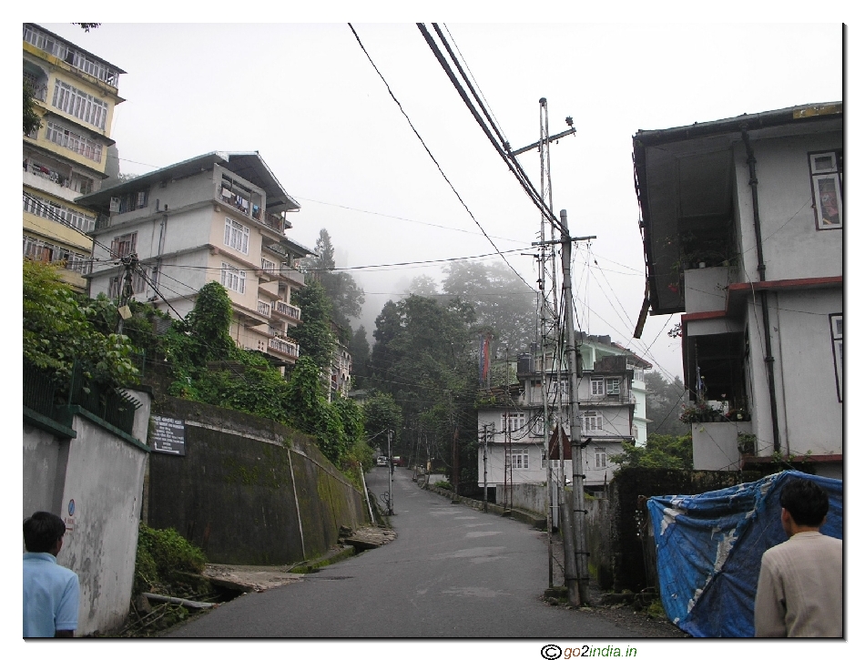 A street inside Gangtok town