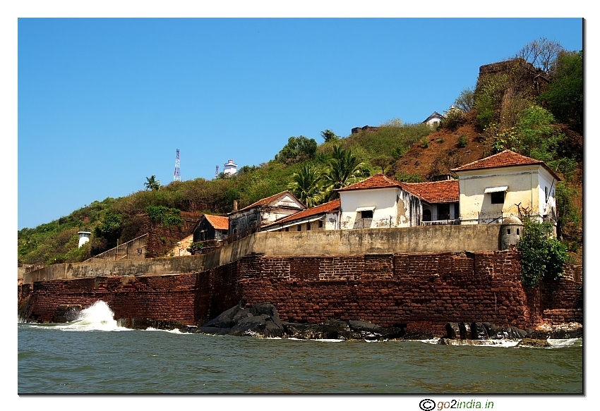 Closer view of Central jail of Goa from Dolphin bay