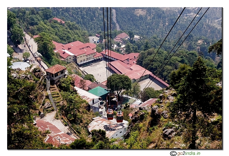 Cable cars at Mussoorie hill station