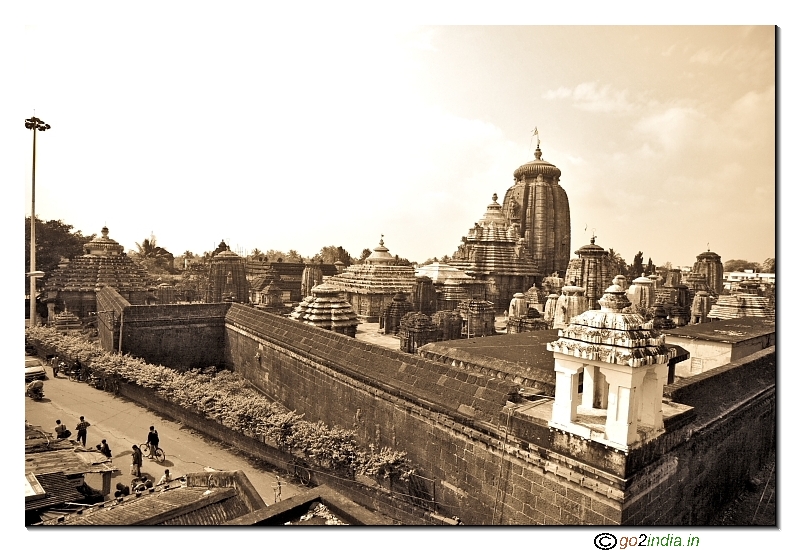 Lingaraja temple full view from top
