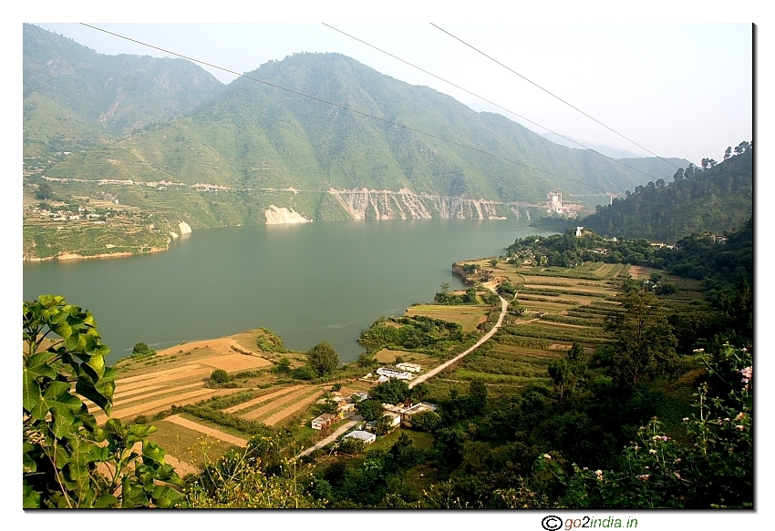 Water stagnation due to Tehri dam at Uttarakhand