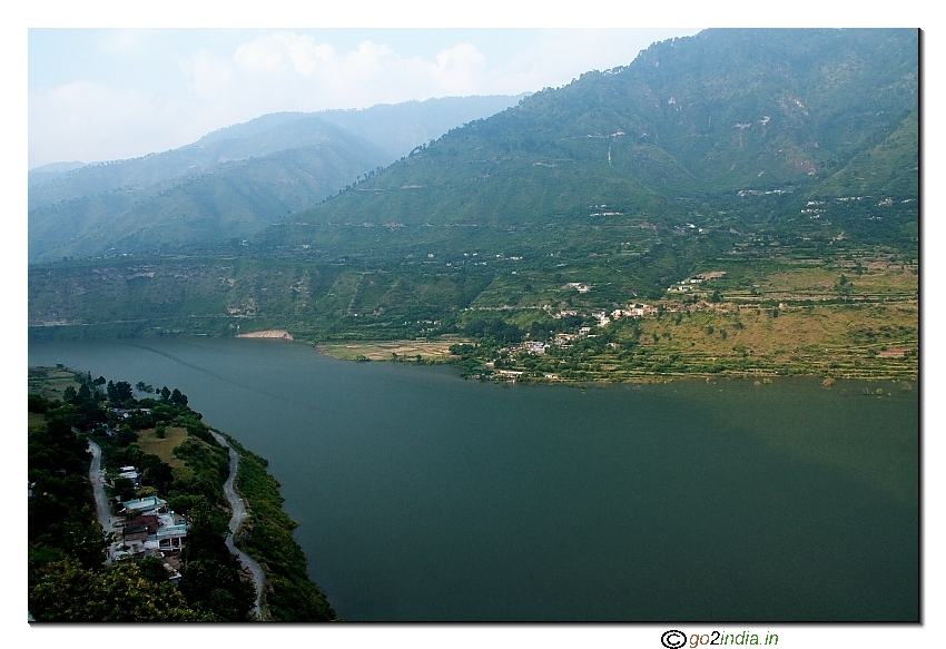 Lake formation due to Tehri Dam at Uttarakhand