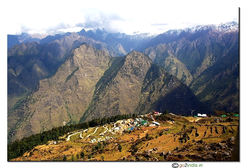 Auli at a height and slope