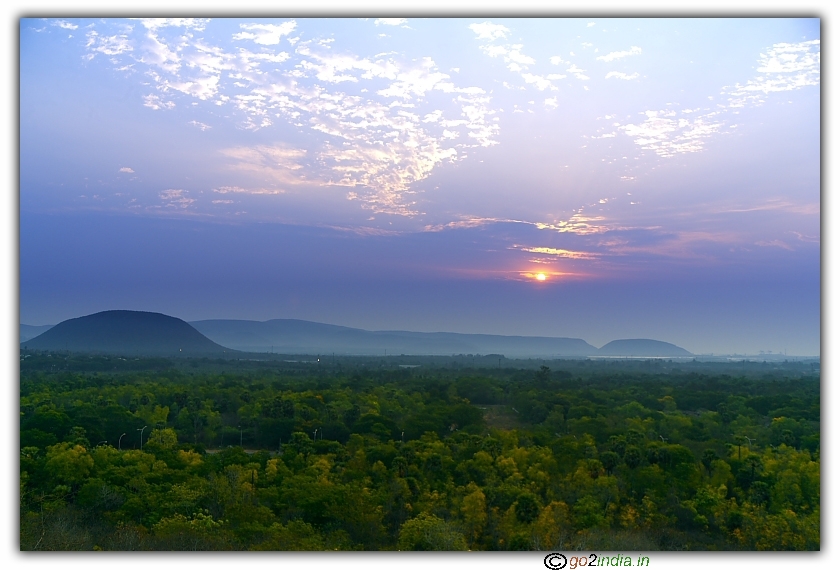 Sun rise on Ugadi in India
