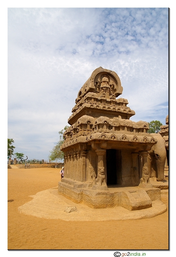Single stone carved rathas ot Mahabalipuram