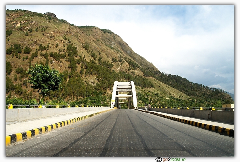 Arch type bridge on Parvati river near Bhuntar of Himachal Pradesh
