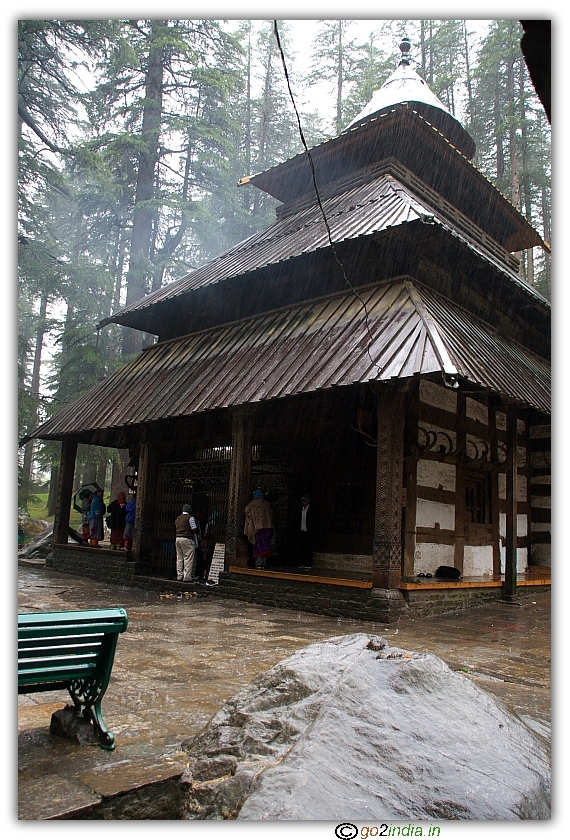 Hadimba Devi temple front view at Manali