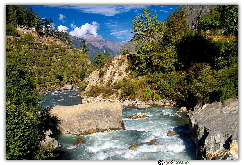 River Baspa at Sangla village in Himachal Pradesh