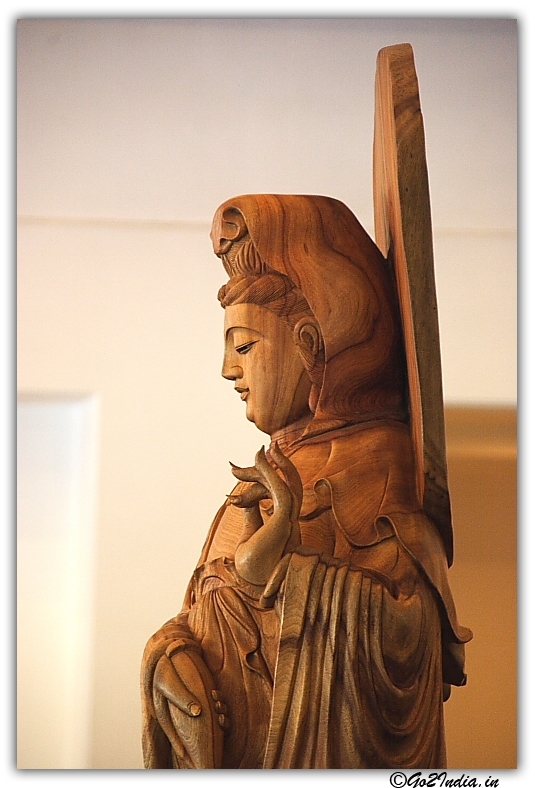 Wooden statue of Buddha
