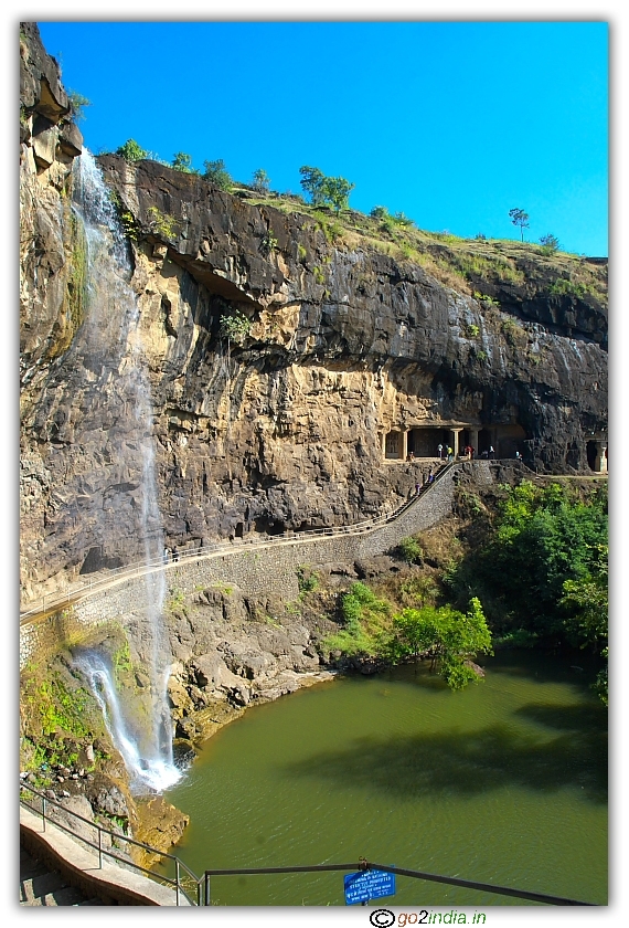 Ellora Caves waterfall 