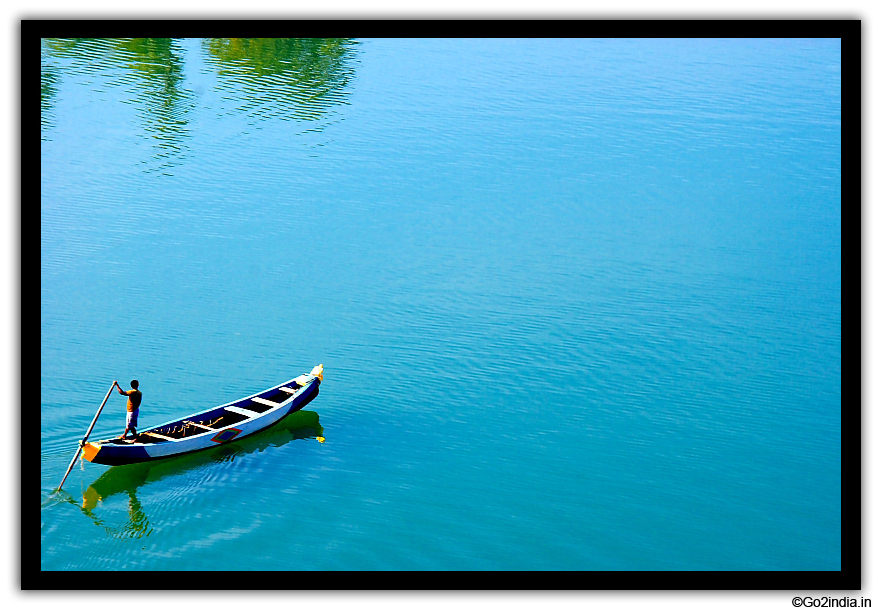 A boat on river Godavari