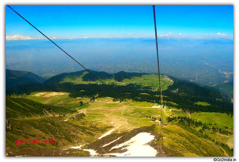 View from Aparwath of Gulmarg from Cable car
