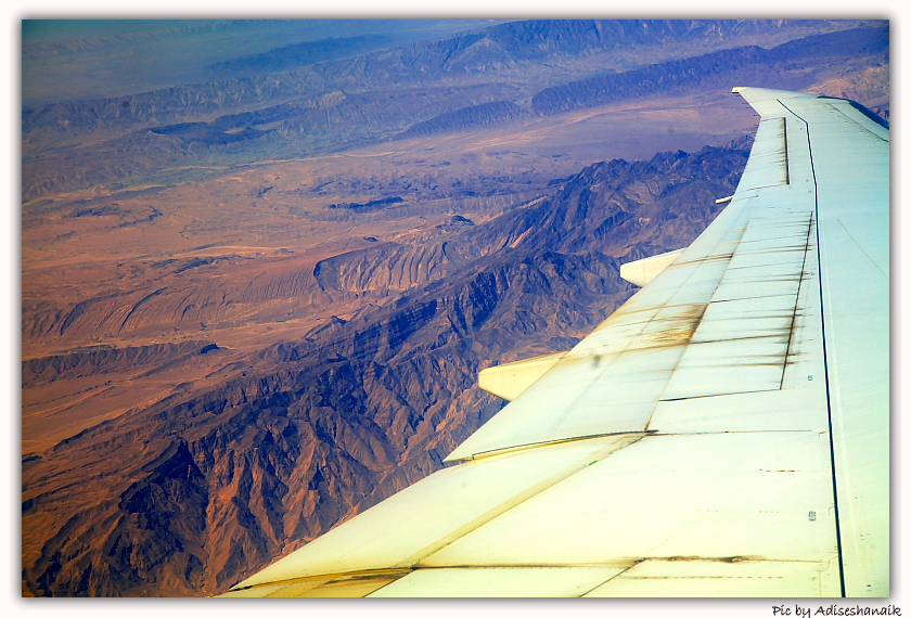 Desert view from flight