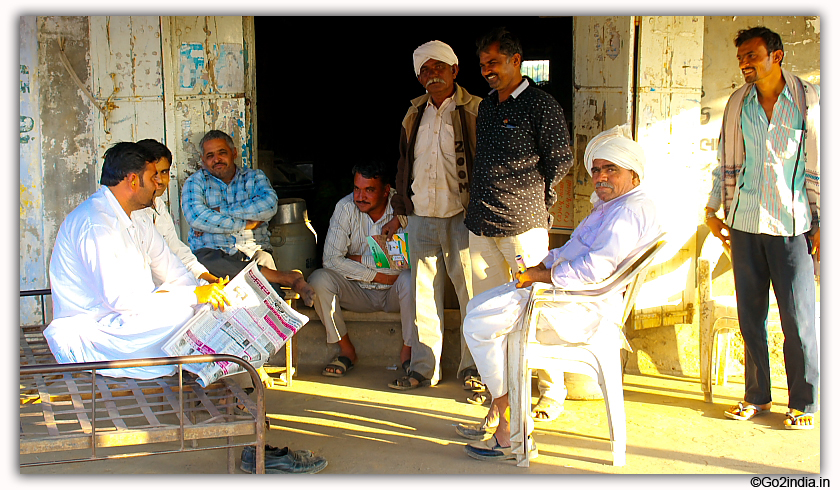 Villagers in Gujarat assembled at a point