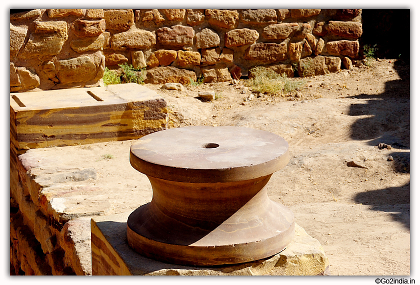 Base to support Pillars at Dholavira excavated site 