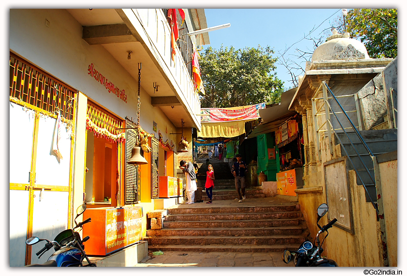 Entrance steps at foothill of Girnar at Junagadh in Gujarat 