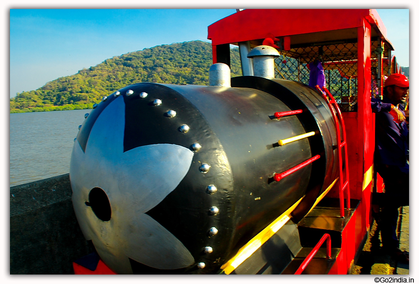 Elephanta Caves toy train engine 