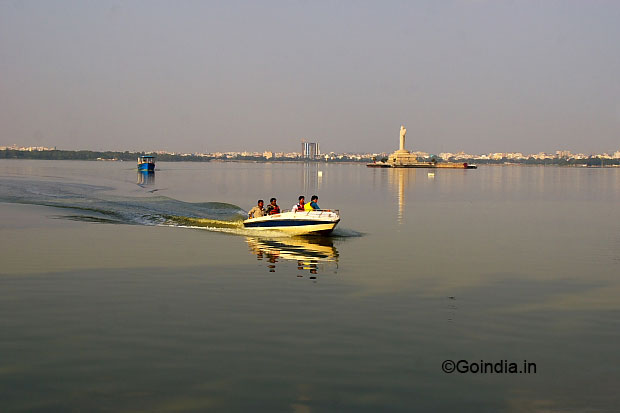 Boating at  Hussain Sagar Lake