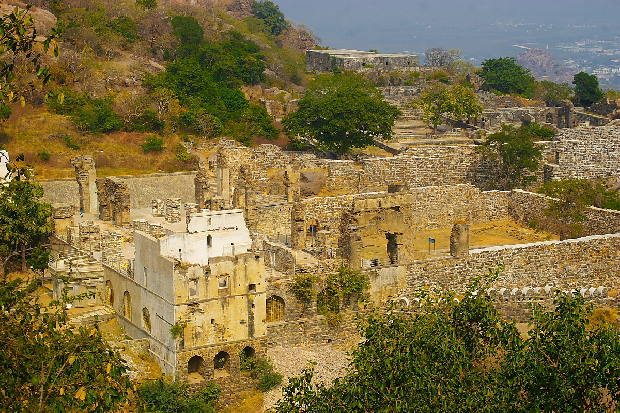 Top view of Kondapalli fort near Vijayawada