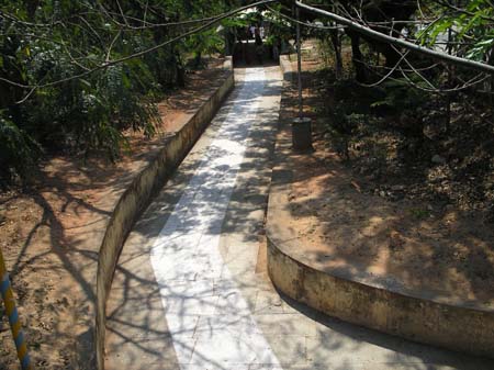 Walk way for devotees