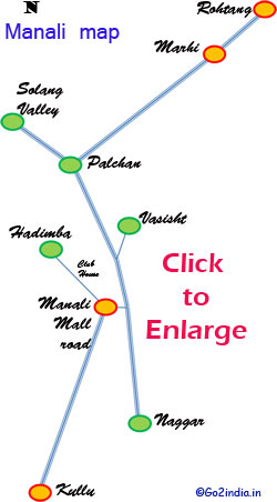 Manali Tourist place map