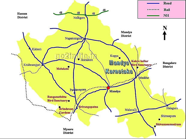 Mandya Districe Map