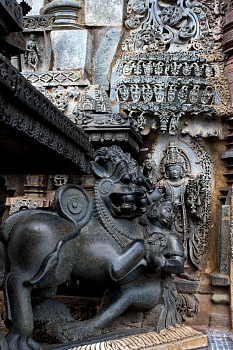 Belur temple carvings near front door