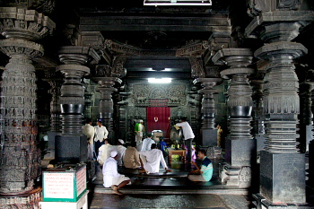 Belur channakeshava temple inside pillars