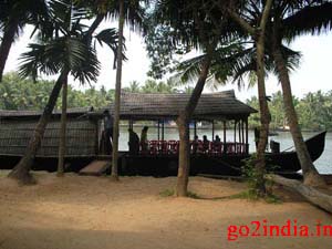 Houseboat in backwater of Kerala