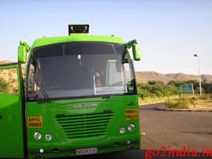 Bus from Parking area to foot of the Ajanta Caves