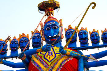 Ravana statue in Lankapodi festival