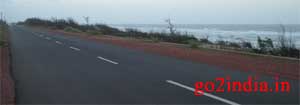 Konark to Puri Marine Drive road by the side of Bay of Bangal