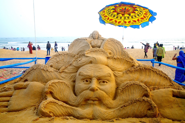 International Sand Art Festival at Chandrabhaga Beach